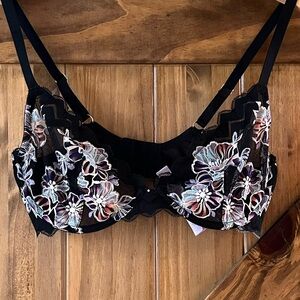 Savage X Fenty Black Lace unlined Underwire Bra